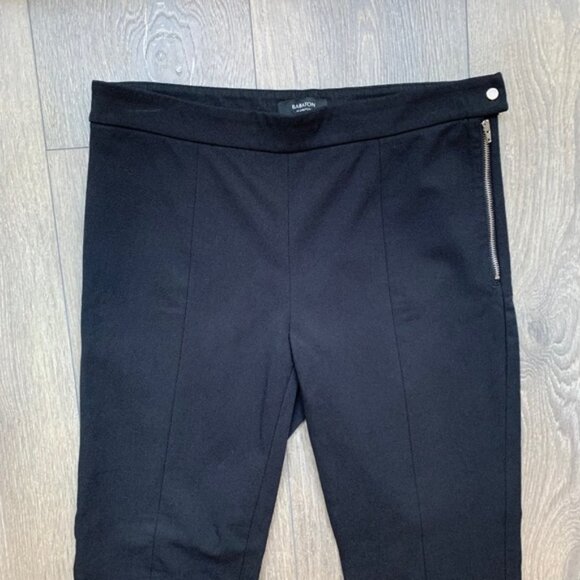 Aritzia Babaton Pants Split Hem Ankle Straight Skinny leg Trousers Black - Picture 7 of 16